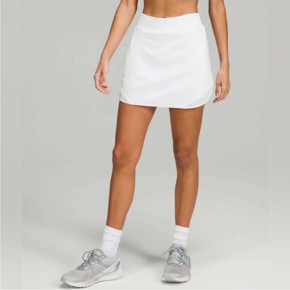 Lululemon Hotty Hot High-Rise Skirt Long, Size 4, White New